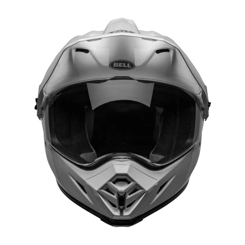 Integraalhelm Bell MX-9 Adventure MIPS in wit met afneembaar vizier en MIPS-systeem.