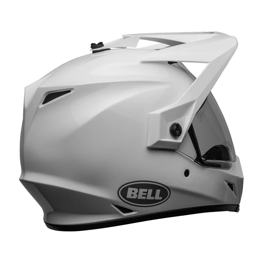 Integraalhelm Bell MX-9 Adventure MIPS in wit met afneembaar vizier en MIPS-systeem.