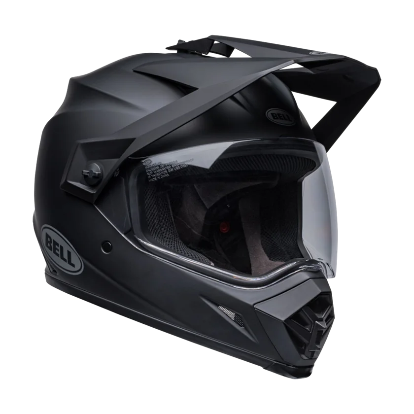 Integraalhelm Bell MX-9 Adventure MIPS zwart met afneembaar vizier en MIPS-bescherming.