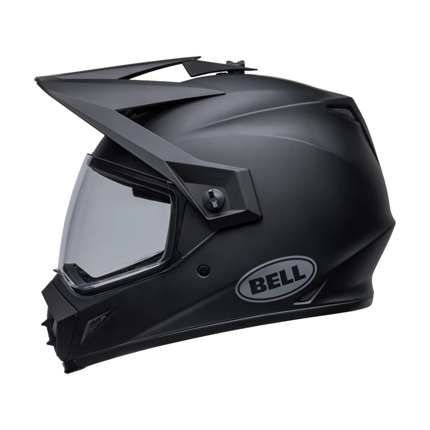 Integraalhelm Bell MX-9 Adventure MIPS zwart met afneembaar vizier en MIPS-bescherming.