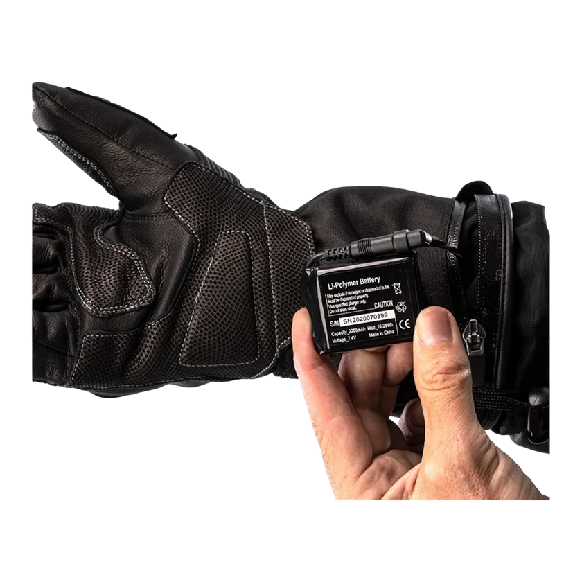 Elektrisch verwarmde motorhandschoenen RST Paragon 6 zwart met waterdichte constructie en CE-knokkelbescherming.