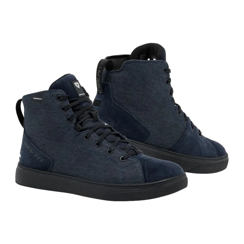 REV'IT! Delta H2O motorschoenen blauw met waterdicht Hydratex® membraan, casual look en CE-bescherming voor dagelijks gebruik in elk seizoen.