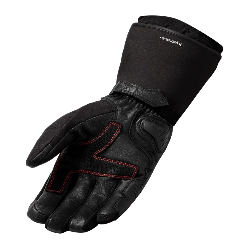 Verwarmde motorhandschoenen REV'IT! Liberty H2O zwart met CE-bescherming, elektrisch verwarmd systeem en waterdicht membraan.