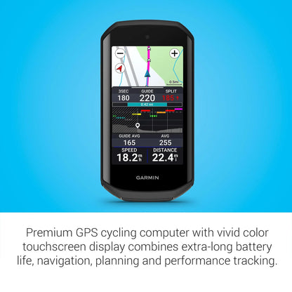 Garmin Edge® 1050, Premium Cycling Computer, Vivid Color Touchscreen Display, Built-in Speaker, Advanced Training and Group Ride Features, Road Hazard Alerts