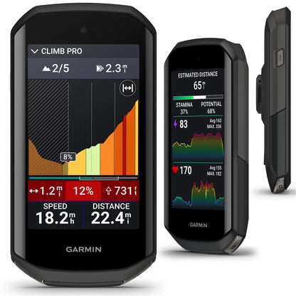 Garmin Edge 1050 Premium Cycling Computer, Vivid Color Touchscreen Display, Built-in Speaker, Advanced Training with Power Bank Bundle