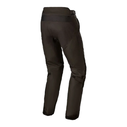 Alpinestars Gravity Drystar motorbroek in zwart, met waterdicht ademend membraan en CE-protectie, ontworpen voor comfort en veiligheid in wisselende omstandigheden.